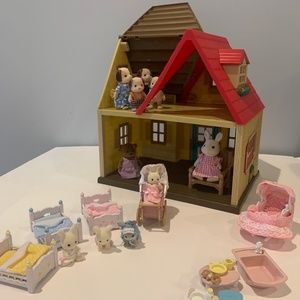 Calico Critter Family Home and Accessories